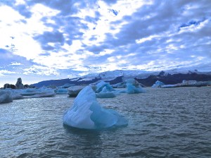 Iceberg in glacial lagoon