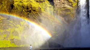 Me, Skogafoss, and a double rainbow