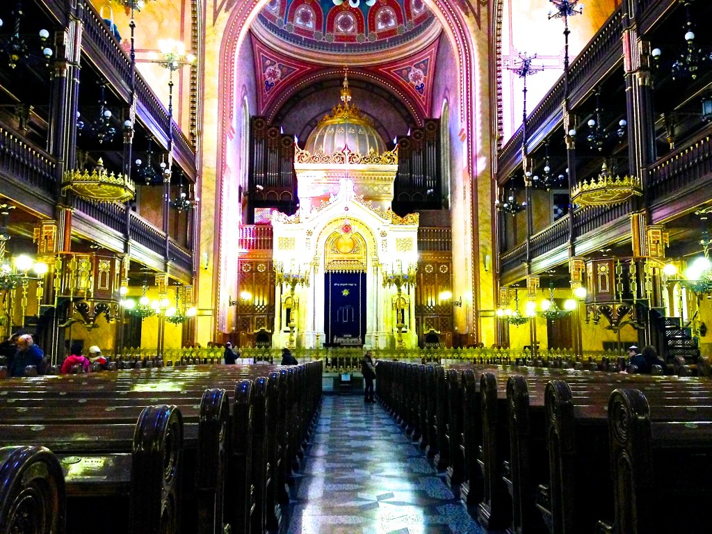 Inside the Great Synagogue in Budapest