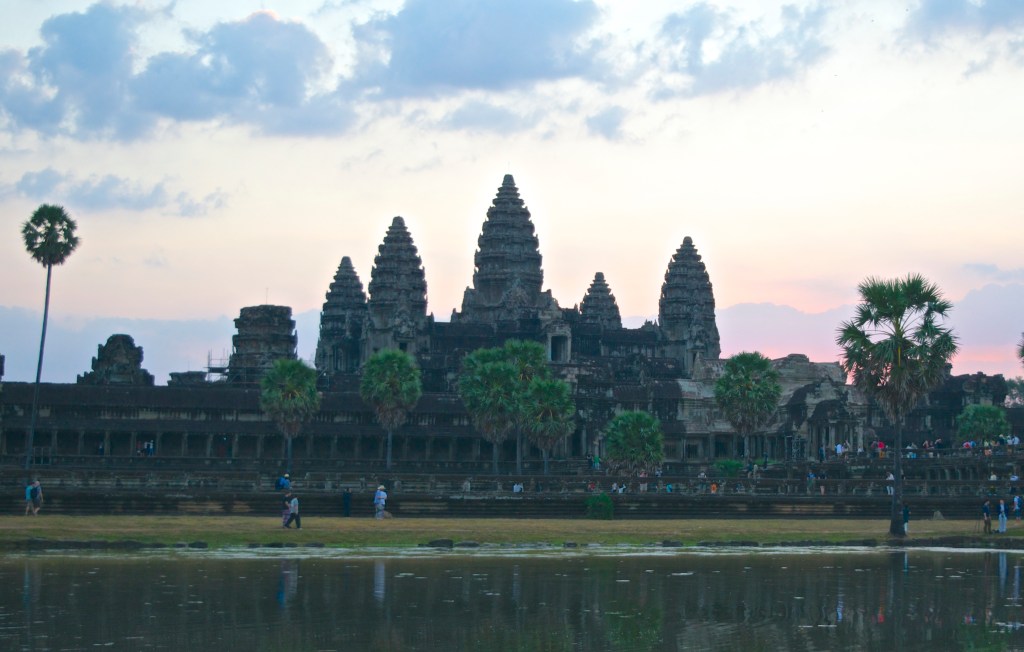 The main temple and reflecting pool at Angkor Wat