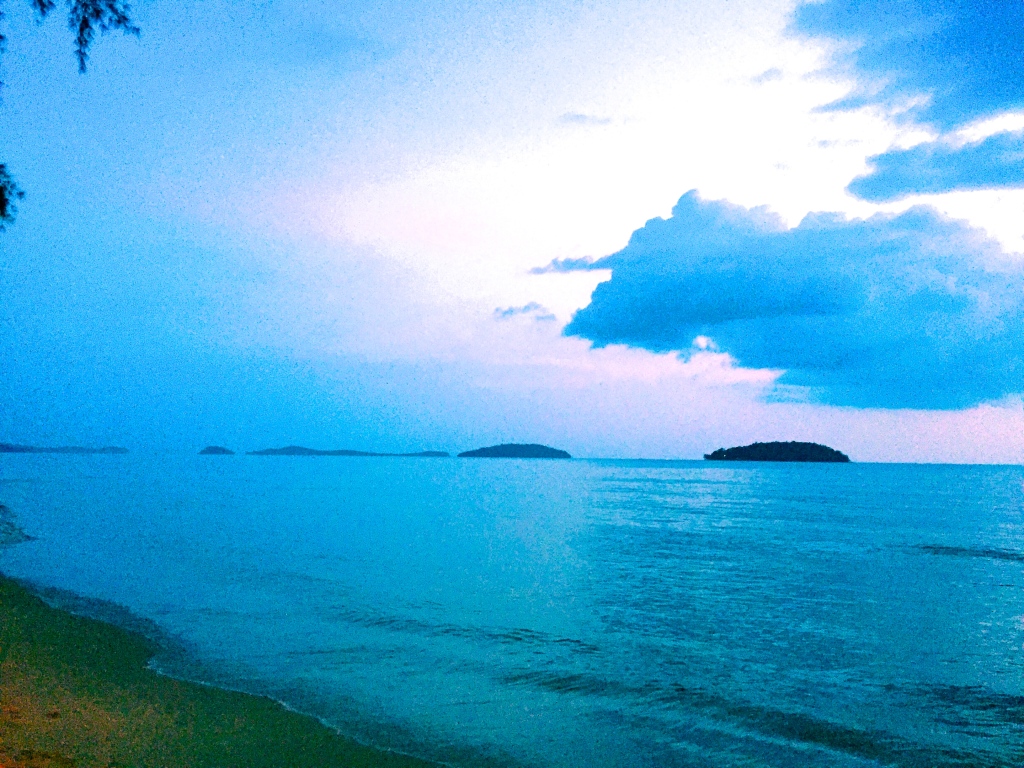 View of Koh Rong and Koh Rong Samloem from Otres Beach