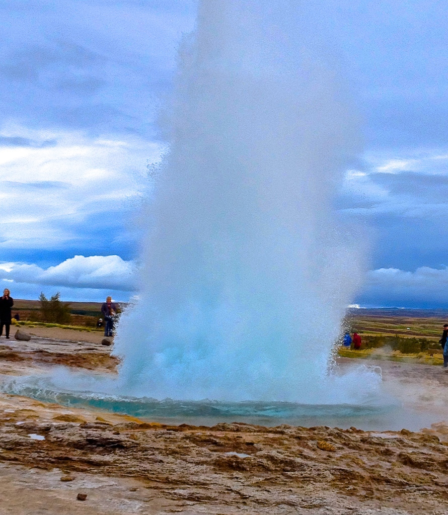 Strokkur erupts once every 8 to 10 minutes